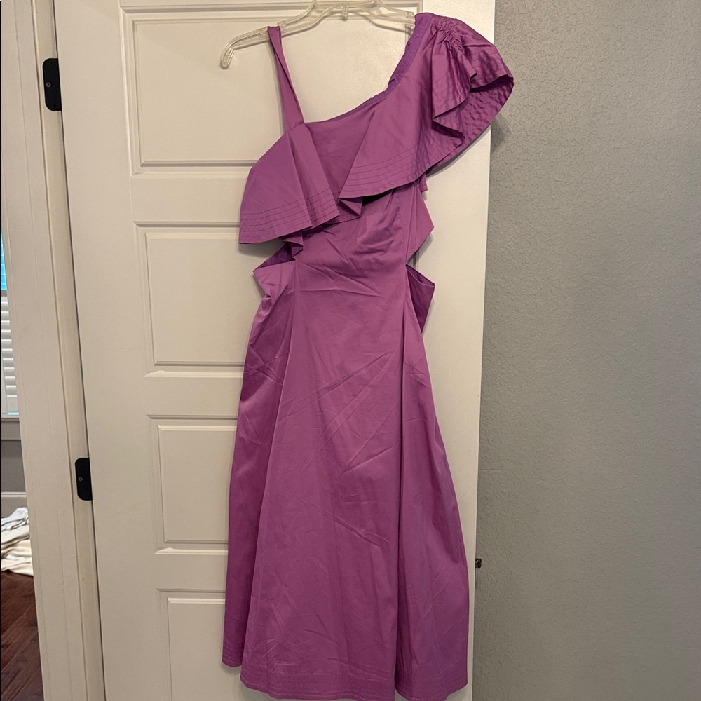 Veronica Beard One-Shoulder Pink Dress